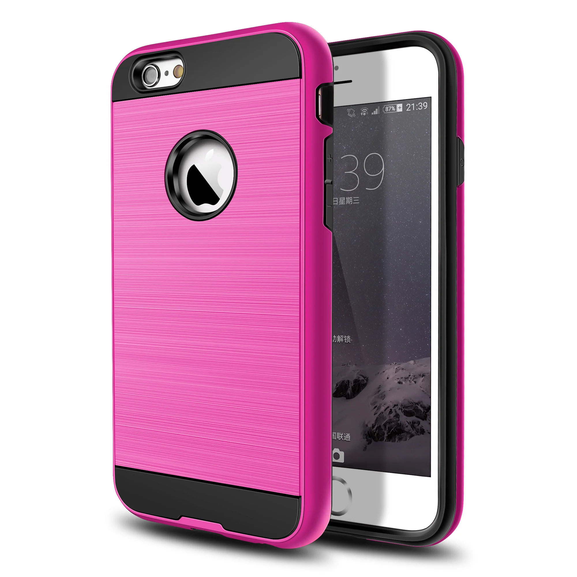 Phone Cases Iphone Se 2021 Luxury Case Brushed Textured Hybrid Case For IPhone SE (3rd Gen 2nd Gen) And IPhone 8/7 Hot Pink Phone Cases Iphone Se 2021 Luxury Case Brushed Textured Hybrid Case For IPhone SE (3rd Gen 2nd Gen) And IPhone 8/7 Hot Pink
