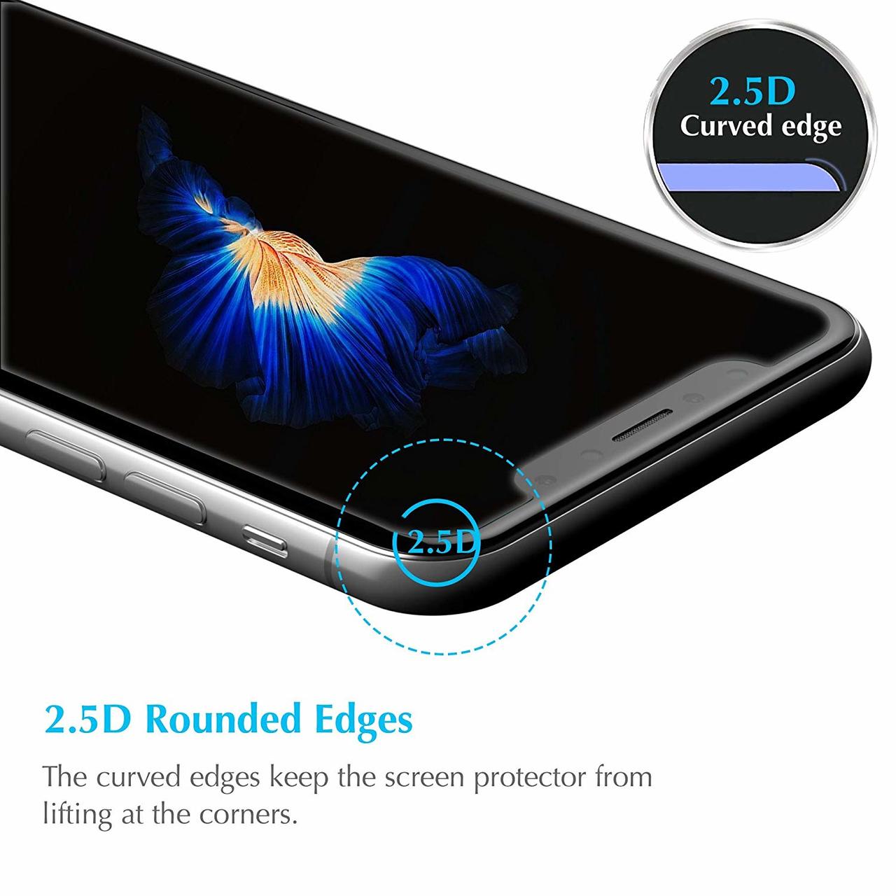 Iphone Rounded Edges HD Premium 2.5D Round Edge Tempered Glass Screen Protector for iPhone ...